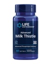Extensión de la vida Advanced Milk Thistle, silymarin, silybin, fosfolipids, Promotes Healthy Liver Function, Gluten-Free, Non-GMO, 60 softgels