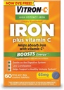 Vitron-C Iron Suplemento Plus Vitamina C Coated Tablets 60 ct (5 Pack)
