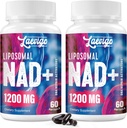 Liposomal NAD+ Suplemento 1200mg Alta Absorción, Energía Celular y Apoyo Mitocondrial, NAD Plus para la longevidad y vitalidad, Fórmula Anti-Envejecimiento, 120 Softgels