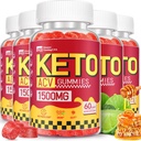 Keto ACV Gummies - 1500MG ACV Keto Gummies para Mujer Hombre - Apple vinagre de sidra con madre, probióticos, vitaminas B6 B12 para Gut Digestion - Vegan &amp; No GMO,5 Pack