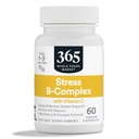 365 by Whole Foods Market, Stress B-Complex with Vitamin C, Energy &amp; Nervous System Support, Vegan, 60 cápsulas