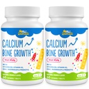 500 MG Suplemento de calcio con vitamina D3 " K2, zinc, magnesio " . Vitaminas para niños para niños. Fuerza de bonificación, Absorción alta, Chewables naranja, Gluten Free, 120 Tabs