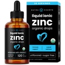 NutraChamps Zinc líquido para adultos y niños, Vegan, gotas de zinc puras iónicas mejoradas con vitamina C, Suplementos para soporte de inmunodeficiencia, líquido libre de azúcar 4 oz