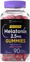 Carlyle Melatonin 2.5 mg Gummies Silencio 90 Conde ← Berry Flavor Gummy Suplemento Silencio Vegan, No GMO, Gluten Free