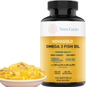 NovaGold Omega 3 Fish Oil – 2000mg High Strength EPA DHA Suplemento – Burpless, Easy to Swallow Softgels – Soporta Corazón, Cerebro, Juntas, Immune & Skin – Non-GMO – 120 Liquid Capsules