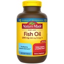 Nature Made Burp Less Fish Oil Omega 3 Suplementos, 1200 mg Softgels, Omega 3 Fish Oil for Healthy Heart Support, 200 Softgels, 100 Day Supply