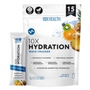10X Hydration Packets Wave Crusher Electrolyte Drink Mix Liquid 15 Stickpacks with Magnesium Citrate, Sodium & Potassium - Natural Flavored Electrolyte