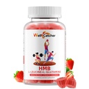 HMB y Leucine Amino Amino Acid Gummies: HMB Suplementos para hombres Mujeres con L-Glutamina para el crecimiento muscular Recuperación rápida de entrenamiento, azúcar libre Vegan No GMO Strawberry Flavored 30 Day Supply