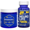 NATURAL STACKS NeuroLife & Resveratrol Supplement Bundle - Supports Longevity & Brain Aging* - 120 Total Capsules