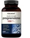 Pregnenolona 100mg, 240 cápsulas Ø 99% Pureza, grado micronizado para la absorción superior, base vegetal – Precursor natural, cerebro, &amp; Suplemento de salud inmune – No GMO, Soy Free