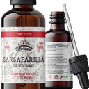 Sarsaparilla Tintura, Extracto de Sarsaparilla Orgánica (Smilax Medica) Bota seca, No GMO en Glice vegetal orgánica prendida en frío 2 oz, 670 mg