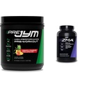 PRE JYM 30 Servidores Pineapple Strawberry &amp; JYM ZMA Zinc/Magnesium Capsules Suplemento 90 cápsulas vegetarianas