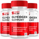 (3 Pack) Sweet Relief Glycogen Support for Joints Blood Vessel Cleaner Releaf, Sweetrelief Glycogen Support Supplement Capsules, Glucogen O Neil Glyco Optimizer Cleanse Control Restore (180 cápsulas)