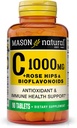 MASON NATURAL C 1000 MG Plus Rose HIPS y BIOFLAVONOIDS Complex