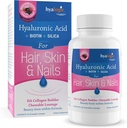 Hialogic Hair Skin &amp; Nails Hyaluronic Acid Collagen Builder – Delicious Berry Flavored Collagen Boost Chewable Lozenges – Sugar Free Vegan Collagen Ideal para mejorar tu belleza natural – 30 Cuenta