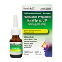 HealthA2Z Fluticasone Propionate Nasal Sprays, 24 horas de alivio de la alergia,120 radios, 0,54 fl oz