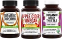 FarmHaven Curcumina Turmérica con Pepper Negro y vinagre de manzana con jengibre y carburante de leche