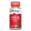 Solaray Pure CoQ10 100mg con Hawthorn Berry, Fórmula Antioxidante con CoEnzyme Q10 y Vitamina E para la energía celular y el apoyo a la salud del corazón, Lab Verified, 60 Day Guarantee, 30 Serviciones, 30 cápsulas