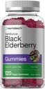 Horbaach Black Elderberry Gummies  vírgenes 120 Conde ← Sambucus Extract Silencio con Zinc y Vitamina C Silencio Berry Flavor  Vegan, Non-GMO, y Gluten Suplemento gratuito para adultos