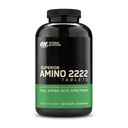 Nutrición óptima Amino superior 2222 Tabletas, Aminoácidos esenciales completos, EAAs, 160 Cuenta