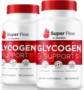 (2 Pack) Super Flow Glycogen, SuperFlow Glycogen Support Capsules, Super Flow Glyco Optimizer, SuperFlow Glyco Optimiser Caps, Super Flow Detox Cleanse, Super Flow Glycol (120 cápsulas)