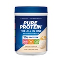 Pura proteína todo en un solo polvo, vainilla - Whey &amp; Collagen, fibra alta, vitaminas, azúcar no agregado, no GMO, libre de gluten, 1,25lb