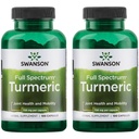 Swanson Premium Brand Turmeric Curcumin Antioxidante Salud Conjunta Cardiovascular Hígado Detox Mood y Memory Support Suplemento Curcuma Longa (Rhizome) 1.44 Gramos (1440 mg) 100 cápsulas (Pack de 2)