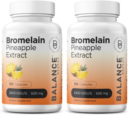 [B0CY3TSCPK] Balancebreens Bromelain 500mg, 120 cápsulas - Pineapple Extract Digestive Enzyme, Supports Digestion and Joint Health Supplement