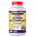 Kirkland Signature Super B-Complex con electrolitos, 500 Tabletas (4 Pack)
