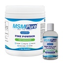 KALA HEALTH MSMPure MSM Fine Powder 1lb and MSM Gel with Organic Aloe 8oz Bundle