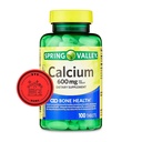 Spring Valley Calcio 600 mg, 100 Tablets ← Calcio Suplemento 600 mg Silencioso Calcio Suplemento + STS Pegatina.