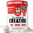 Laboratorios antiguos Micronizados Monohidratos de Creatina con No Bloat BioFitTM Probiótico - Hombres &amp; Mujeres Post-Recovery Powder for Strength & Performance - 60 Servings Unflavored