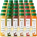 5 Day Protein Juice Cleanse by Raw Fountain, All Natural Raw Detox Cleanse, Cold Pressed Fruits, Vegetables, Vainilla y Chocolate Flavor, Tasty and Energizing, 30 Bottles 12oz, 3 Ginger Shots