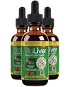 VitaLiver - Suplemento de salud del hígado - Soporte para limpieza del hígado &amp; detox - Entrega líquida para absorción - Cardo de leche, Artichoke, Chanca Piedra, Dandelion &amp; Más!
