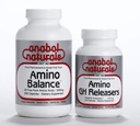 Physique Stack–Amino Balance 240 caps Full Free Form Formula con BCAA y EAA para la recuperación del músculo. Amino GHReleasers 120 caps Pre-Workout with L-Arginine and L-Glutamine for Lean Muscle Growth