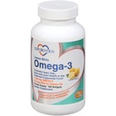 Omega 3 Minis de limón + vitamina D3, 1,100 mg Omega-3 en forma de triglicéridos y 600 UI Vitamina D3, Fácil de-Swallow, Recién saboreado de limón omega-3 Suplemento Softgels - 180 Conde