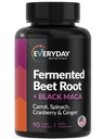 Organic Fermented Beet Root, Black Maca, Carrot, Spinach, Cranberry, Ginger ←Enhanced Global Health for Women &amp; Men TEN Made in USA ← 90 Veggie Capsules