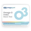 OmegaQuant Omega-3 Index Basic - El kit original de prueba de sangre Omega-3 con una gota de sangre Inicio Kit, Incluye kit de recogida de sangre