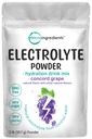 Micro Ingredientes Hidration Electrolyte Powder, 2 lb (139 Servings) Silencio Concord Grape Flavor ← High Potassium (1,000mg) + Coconut Water tención No Sugar, Keto Friendly ← Non-GMO