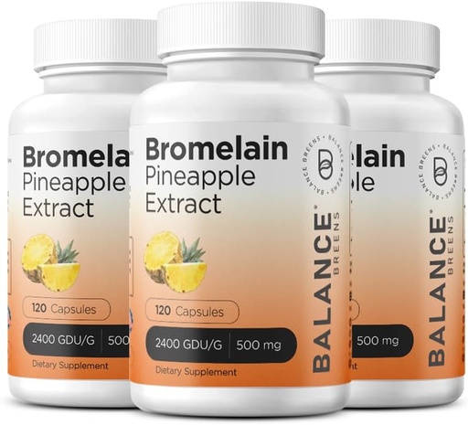 [B0CY5J6MVD] Balancebreens Bromelain 500mg, 120 cápsulas - Pineapple Extract Digestive Enzyme, Supports Digestion and Joint Health Supplement