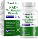 NAD Nicotinamide Riboside Resveratrol 900mg - NAD Suplemento con Resveratrol Silencio NAD+ Suplemento para Anti-Aging, Energía Celular, Reparación de ADN Silencio NAD Nicotinamide Riboside 900 con alta absorción