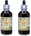 Maral Root (Rhaponticum Carthamoides) Tintura, Orgánica de las raíces secas Extracto líquido (Marca Marca: HerbalTerra, Proudly Made in USA) 2x4 fl.oz (2x120 ml)