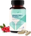 Equilibrio de tracto urinario Cheable® - Salud de la vejiga y vitaminas de limpiador de residuos urinarios para hombres y mujeres - 1350 mg con manguera D y arándanos - 60 cápsulas