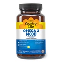 Country Life Omega 3 Mood – 2000mg Fish Oil with EPA & DHA – Brain, Heart &amp; Mood Support – Lemon Flavored, No Fishy Aftertaste – Certified Gluten Free, Non-GMO – 90 Softgels