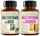 Multivitamina Multimineral Suplemento para Hombres + Mujer 2-Bottle Bundle. Respuesta saludable de los inmunes, uniones fuertes y huesos, salud de los ojos, soporte del sistema digestivo, propiedades antioxidantes