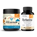 Sandhu's Pure Bovine Colostrum Powder Supplement for Humans & Berberine HCL Supplement 500mg per Capsule habit Supports Immune, Gut, Muscle & Healthy Energy Levels