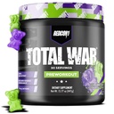 REDCON1 Total War Pre Workout, Sour Gummy Bear - Fast Acting Caffeinated Preworkout for Men + Women with Beta Alanine - Contiene Citrulline Malate for increased Pump, Blood Flow (30 Servings)