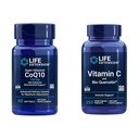 Super Ubiquinol CoQ10 60 Softgels y Vitamina C & Bio-Quercetina Fitosome 250 Tabletas Bundle for Heart, Cellular Energy, Immune &amp; Global Health Support