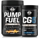 PMD Sports Ultra Pump Fuel Insanity - Pre Workout - Tropical Orange Mango (30 Servings) Sports CG5 Premium Creatine y L-Glutamine Powder (60 Servings)