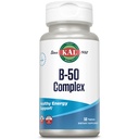 KAL B 50 Complejo, B Complejo Vitaminas para Energía, Metabolismo, Sintesis de las células rojas de la sangre y Soporte inmunitario, con vitamina B12, B6, ácido fólico y otras vitaminas B, Vegan, 50 Serviciones, 50 Tablas